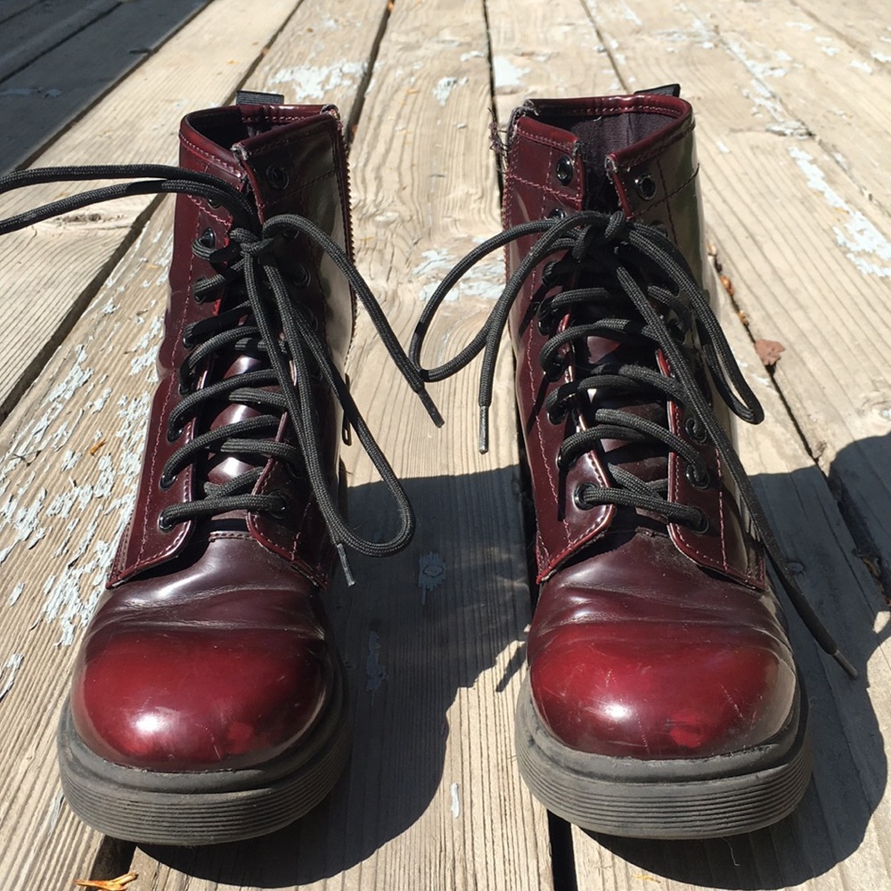 Knock off Dr. Martens Maroon Boots